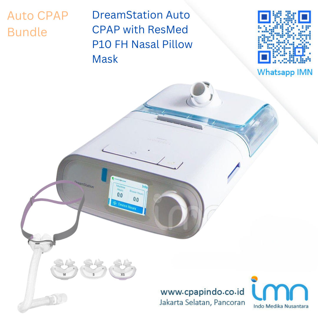 Philips DreamStation Auto CPAP+ResMed AirFit P10 For Her Nasal Pillow Mask