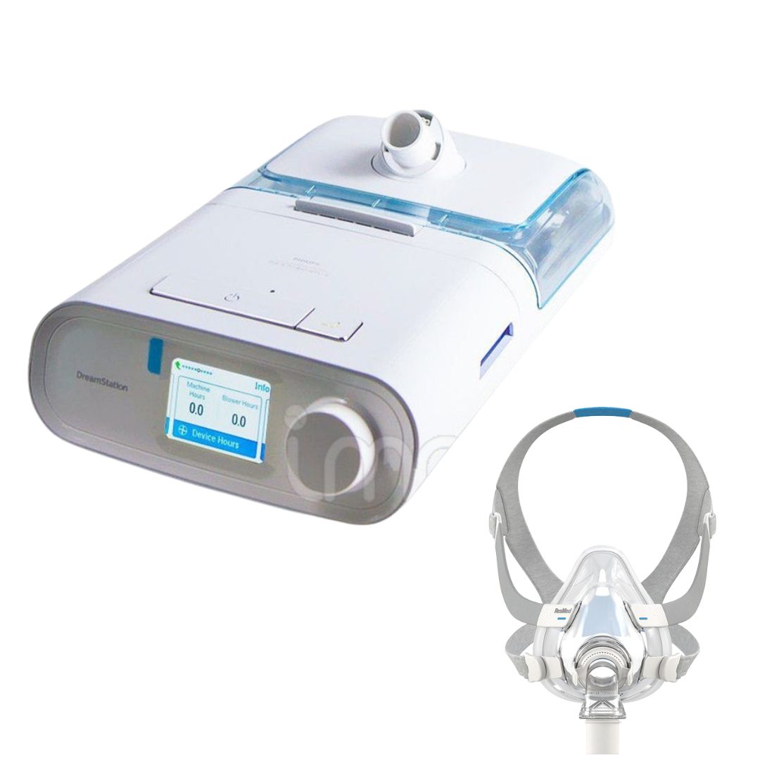 Philips DreamStation Auto CPAP+ResMed AirFit F20 Full Face Mask