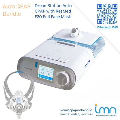 Philips DreamStation Auto CPAP+ResMed AirFit F20 Full Face Mask