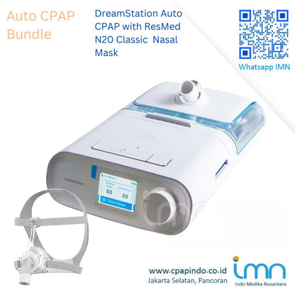 Philips DreamStation Auto CPAP+ResMed AirFit N20 Classic Nasal Mask