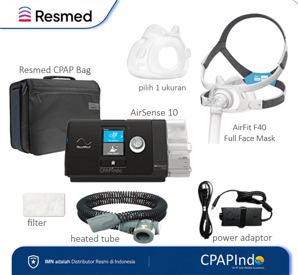 Resmed AirSense10 AutoSet + AirFit F40 Full Face Mask