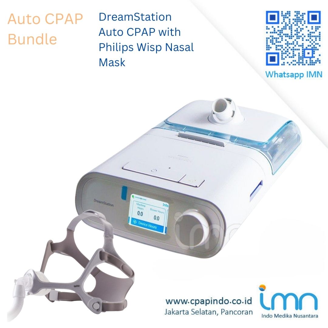Philips DreamStation Auto CPAP+Philips WISP Nasal Mask With Fabric Frame