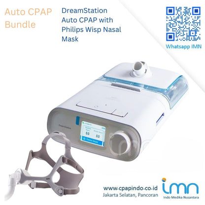 Philips DreamStation Auto CPAP+Philips WISP Nasal Mask With Fabric Frame