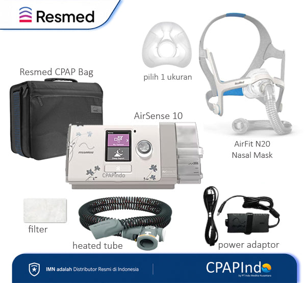 Resmed AirSense10 AutoSet FOR HER + AirFit N20 Nasal Mask