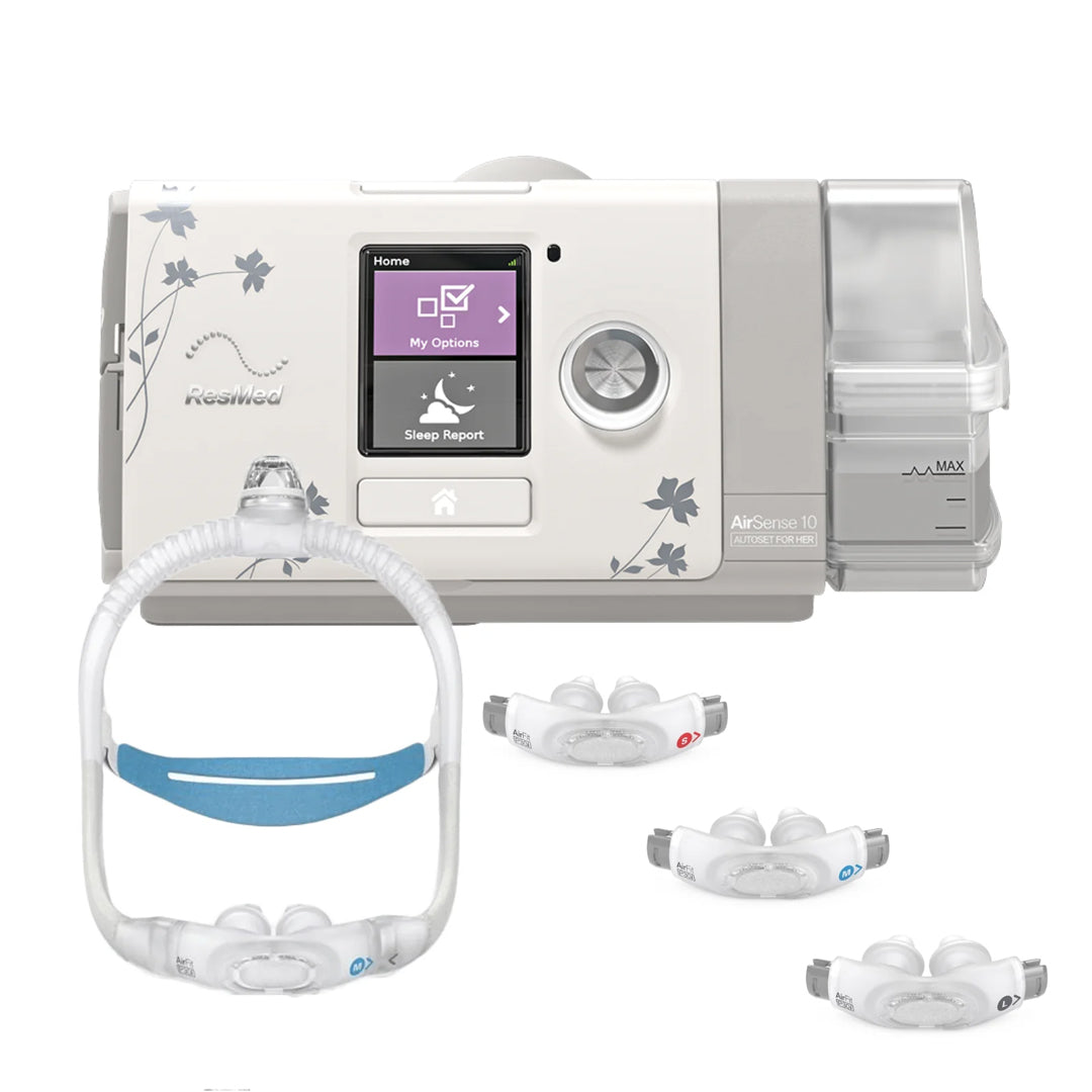 Resmed AirSense10 AutoSet FOR HER + AirFit P30i Nasal Pillow Mask