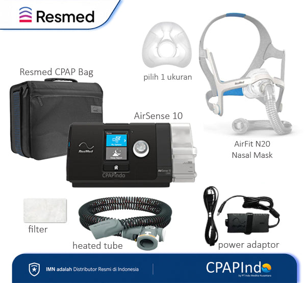 Resmed AirSense10 AutoSet + AirFit N20 Nasal Mask