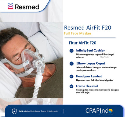 Resmed AirSense10 AutoSet FOR HER + AirFit F20 Full Face Mask