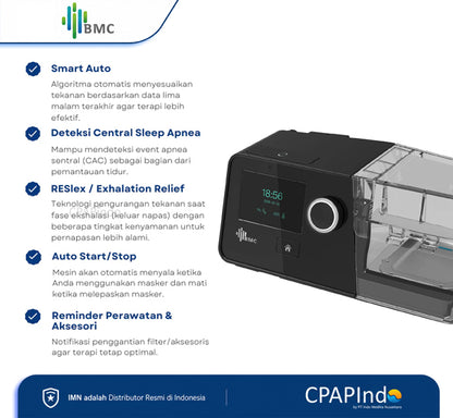 BMC G3 A20 Auto CPAP + BMC P6s Nasal Pillow Mask