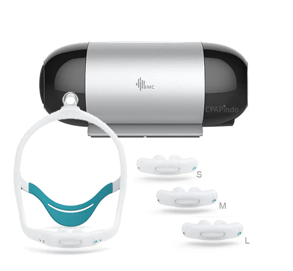 BMC M1 Mini Travel Auto CPAP + BMC P6s Nasal Pillow Mask